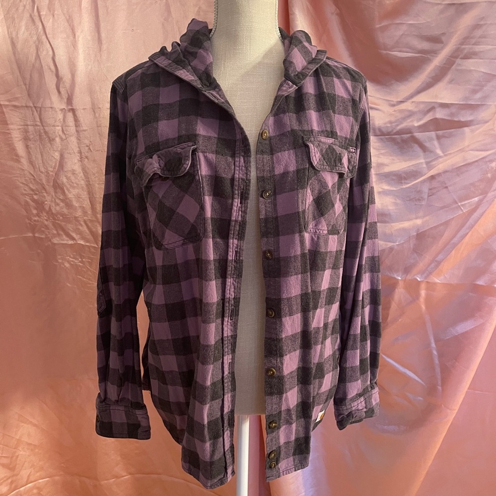 Carhartt button up flannel shirt